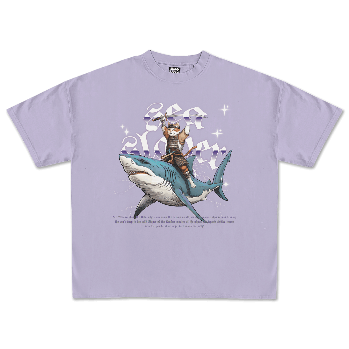 SEA SLAYER ™ OVERSIZE TERRY COTTON - BLUGA - T-Shirt Oversize Terry Cotton