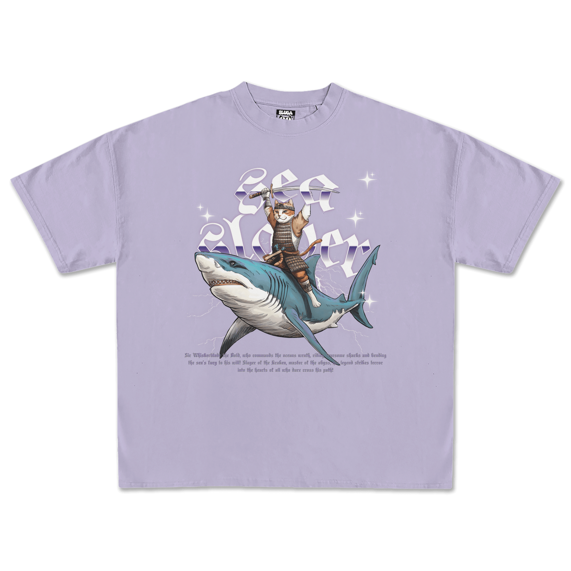 SEA SLAYER ™ OVERSIZE TERRY COTTON - BLUGA - T-Shirt Oversize Terry Cotton