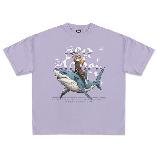 SEA SLAYER ™ OVERSIZE TERRY COTTON - BLUGA - T-Shirt Oversize Terry Cotton